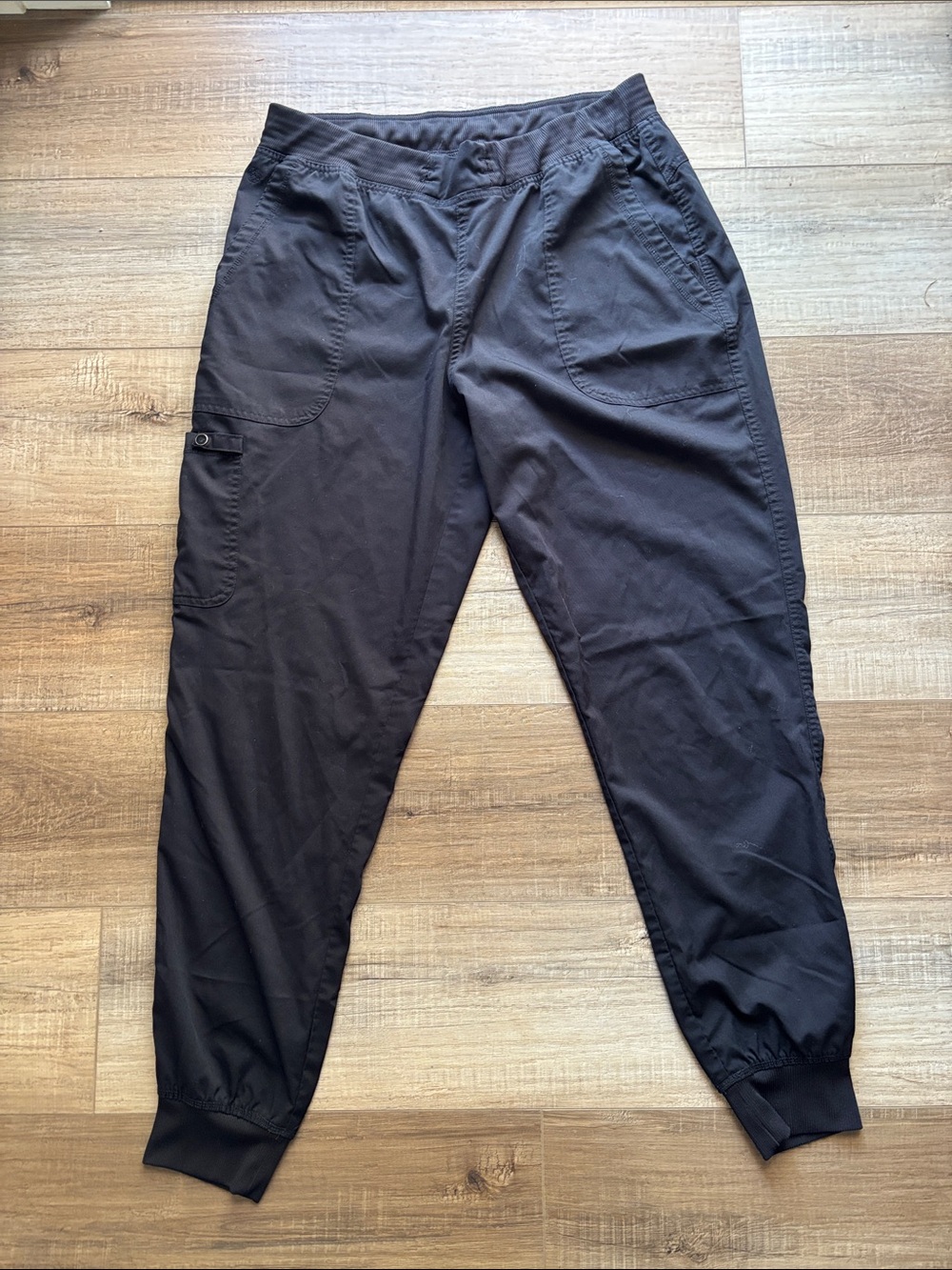 Med Couture Black Women's Jogger Scrub Pants with Utility Pocket Large Tall